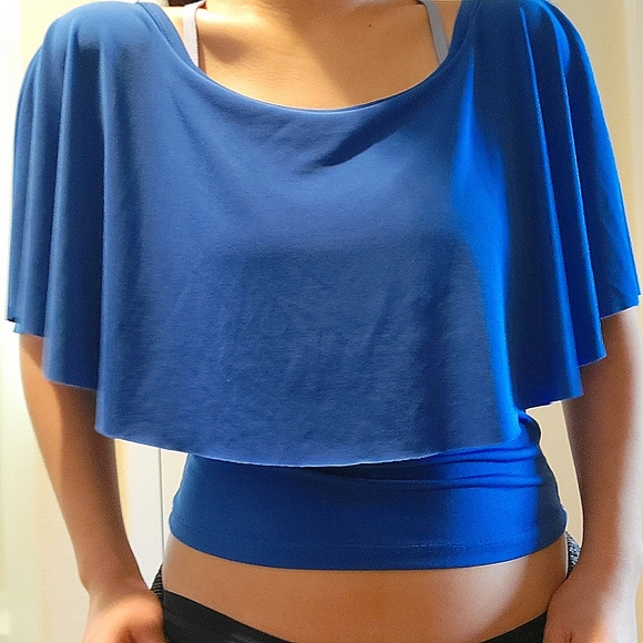 Blue Batwing Top - Picture 3 of 4